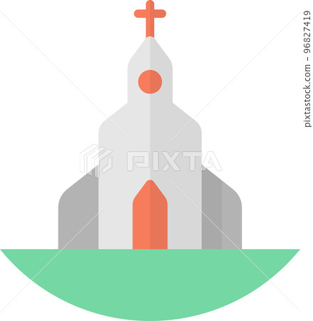 wedding chapel illustration in minimal style wedding chapel illustration in minimal style 96827419