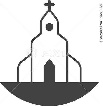 wedding chapel illustration in minimal style wedding chapel illustration in minimal style 96827420