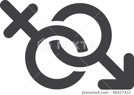 male and female symbols illustration in minimal style 96827422