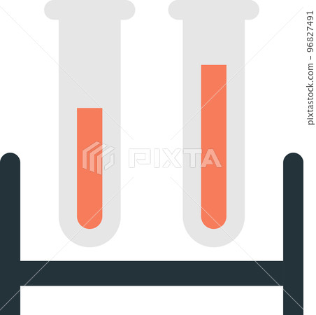 Chemical tube or test tube illustration in minimal style Chemical tube or test tube illustration in minimal style 96827491