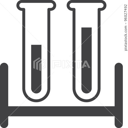 Chemical tube or test tube illustration in minimal style 96827492