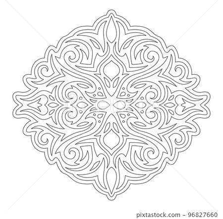 Line art for coloring book with vintage pattern 96827660
