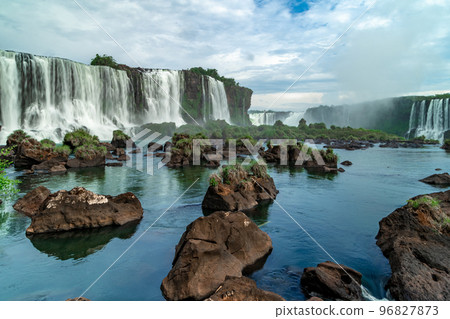 Iguazu Falls on the border of Brazil and Argentina in South America Iguazu Falls on the border of Brazil and Argentina in South America 96827873