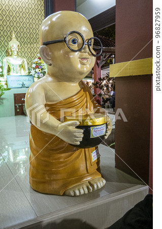 Wat Jed Yod, built in 1497, is a large active temple where monks live and study, and is seldom Wat Jed Yod, built in 1497, is a large active temple where monks live and study, and is seldom 96827959