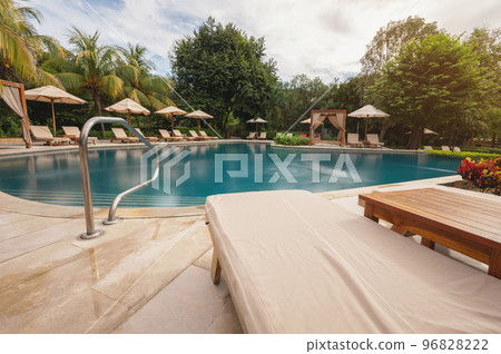Blue colorful tropical pool Blue colorful tropical pool 96828222