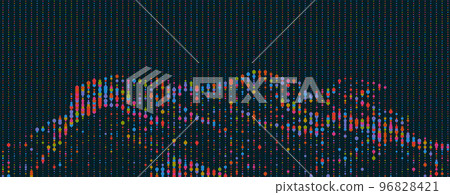 Big genomic data visualization. AGCT vector illustration 96828421