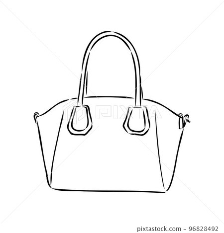 Sketches of bags. Vector fashion illustration. Stock Illustration 96828492 PIXTA