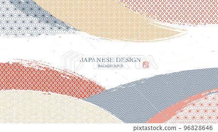 Modern Japanese pattern background frame Modern Japanese pattern background frame 96828646