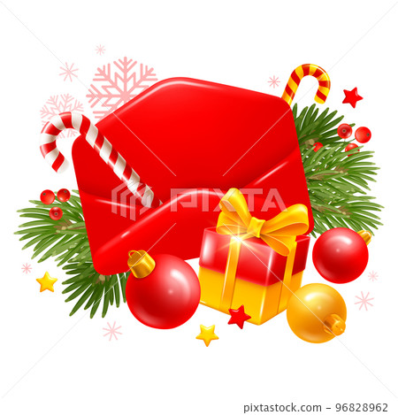 Merry Christmas and Happy New Year Greeting Letter Template 96828962