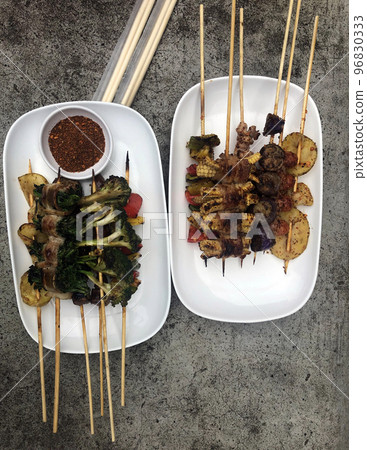 Spicy Thai Food Potato Vegetable Sticks Spicy Thai Food Potato Vegetable Sticks 96830333