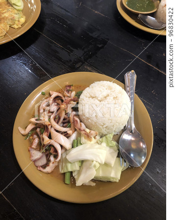 Octopus Rice Asian Food Plate 96830422