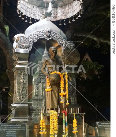 Silver Statue of Thai Monk Silver Statue of Thai Monk 96830460