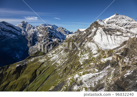 Top of the Schilthorn and view of Bernese Swiss alps, Switzerland 96832240