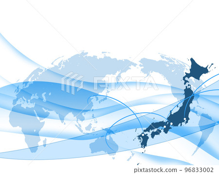 Japan map and world map 96833002