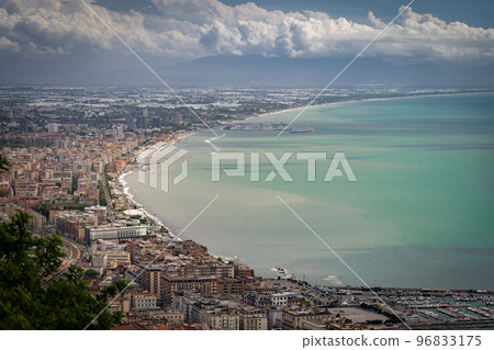 Aerial View of Salerno beach and cityscape, Campania Italy. Vacation and travel concept 96833175