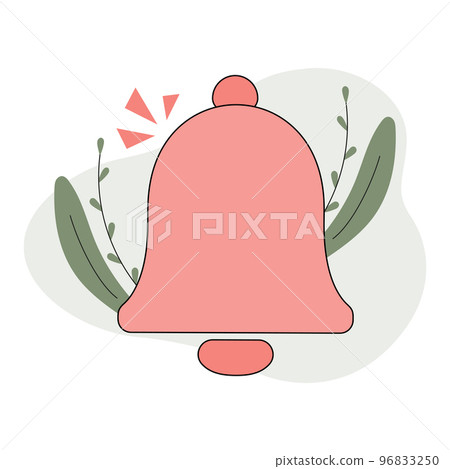 Bell notification icon. Alarm notification concept. Modern flat cartoon style. Vector illustration Bell notification icon. Alarm notification concept. Modern flat cartoon style. Vector illustration 96833250