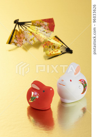 Zodiac figurine Rabbit New Year's image 96833626