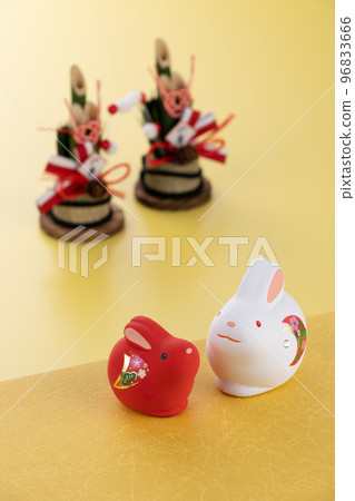 Zodiac figurine Rabbit New Year's image 96833666