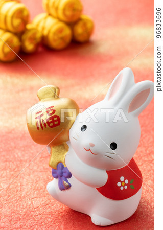 Zodiac figurine Rabbit New Year's image Zodiac figurine Rabbit New Year's image 96833696