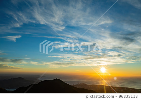 Sunset aerial Taipei cityscape from Datunshan Sunset aerial Taipei cityscape from Datunshan 96835118