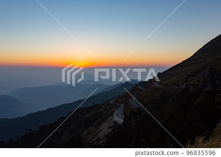 Sunset landscape of the Hehuanshan mountain Sunset landscape of the Hehuanshan mountain 96835596