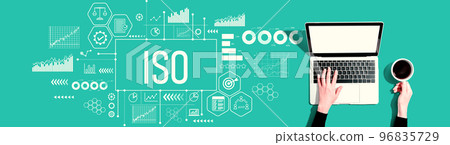 ISO theme with person using a laptop ISO theme with person using a laptop 96835729