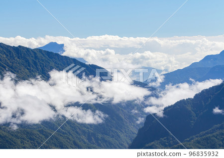 Sunny landscape of the Hehuanshan mountain Sunny landscape of the Hehuanshan mountain 96835932