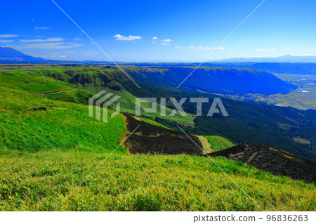 [熊本縣]晴天從大觀峰眺望 96836263