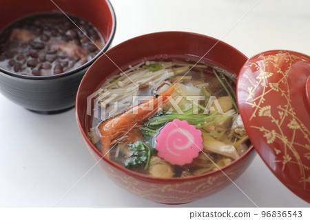 Zoni and anko mochi 96836543