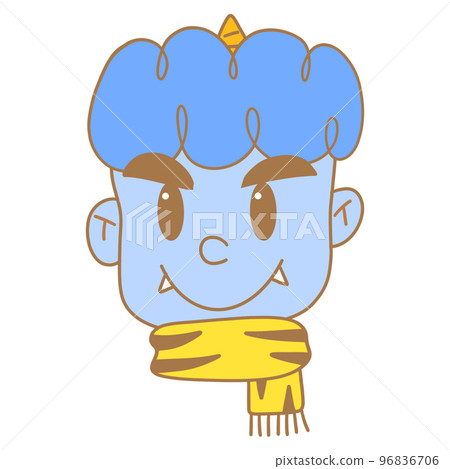 Illustrations of cute demons such as Setsubun 96836706