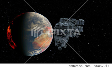 太空船和地球 太空船和地球 96837015