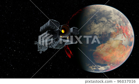 太空船和地球 太空船和地球 96837016