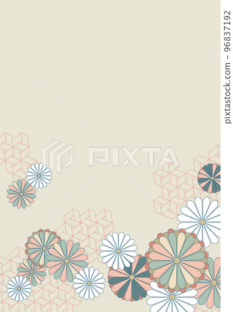 Fashionable simple Japanese pattern background vector illustration material New Year's background 96837192