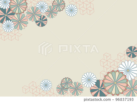 Fashionable simple Japanese pattern background vector illustration material New Year's background 96837193