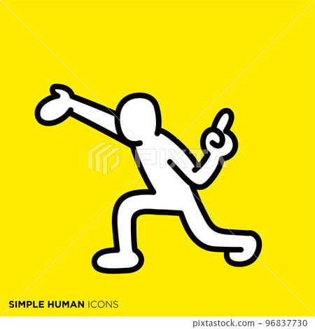 簡單的人類圖標系列“發表演講的人” 簡單的人類圖標系列“發表演講的人” 96837730