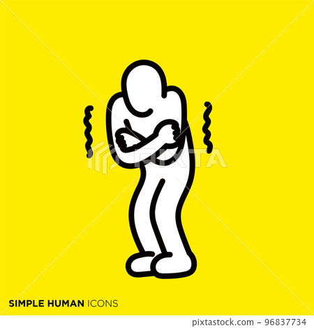 簡單的人形圖標系列“感冒的人” 簡單的人形圖標系列“感冒的人” 96837734