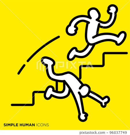 Simple Human Icon Series "Pushing People" Simple Human Icon Series "Pushing People" 96837749