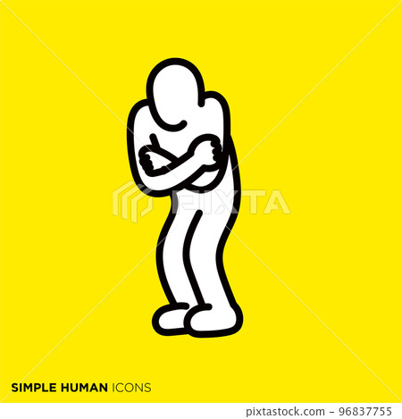 簡單的人形圖標系列“感冒的人” 簡單的人形圖標系列“感冒的人” 96837755