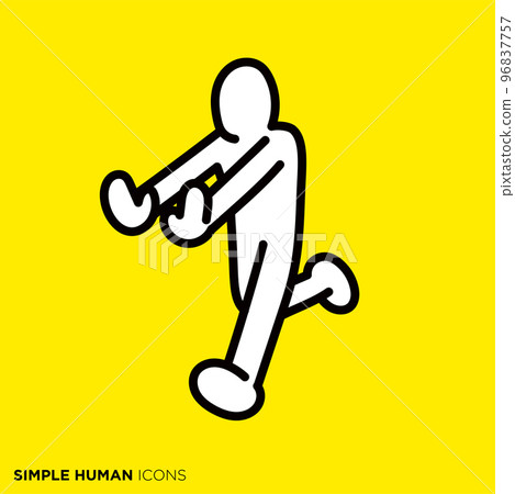 Simple human icon series "A person who runs away" Simple human icon series "A person who runs away" 96837757