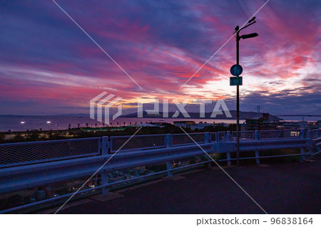 Sunset sky seen from Tarumizu Observatory Park 96838164