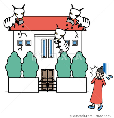 Homes damaged by termites and surprised residents Homes damaged by termites and surprised residents 96838669