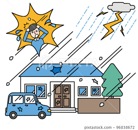 Large hail damage to homes and surprised residents 96838672