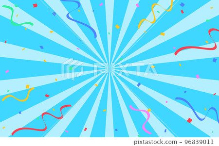 帶五彩紙屑的藍色徑向線 96839011