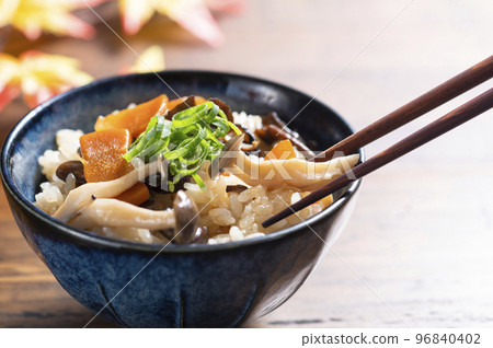 Mushrooms rice cooked 96840402