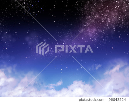 滿天繁星在夜空中閃耀 96842224