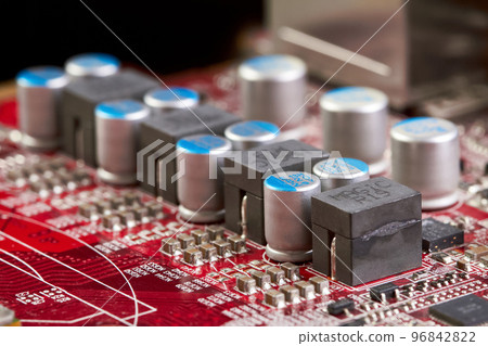 Close-up of a part of Computer graphics card 96842822