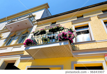 View of picturesque town of Warnemunde - Germany 96843907
