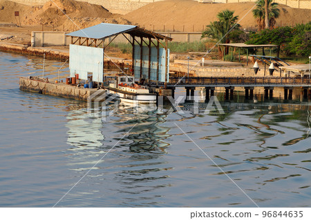 Ferry terminal across the Suez Canal Ferry terminal across the Suez Canal 96844635
