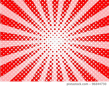 red and white halftone sunburst red and white halftone sunburst 96844730