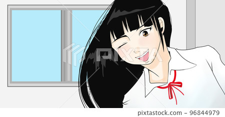 Energetic illustration of a female student (6) Energetic illustration of a female student (6) 96844979
